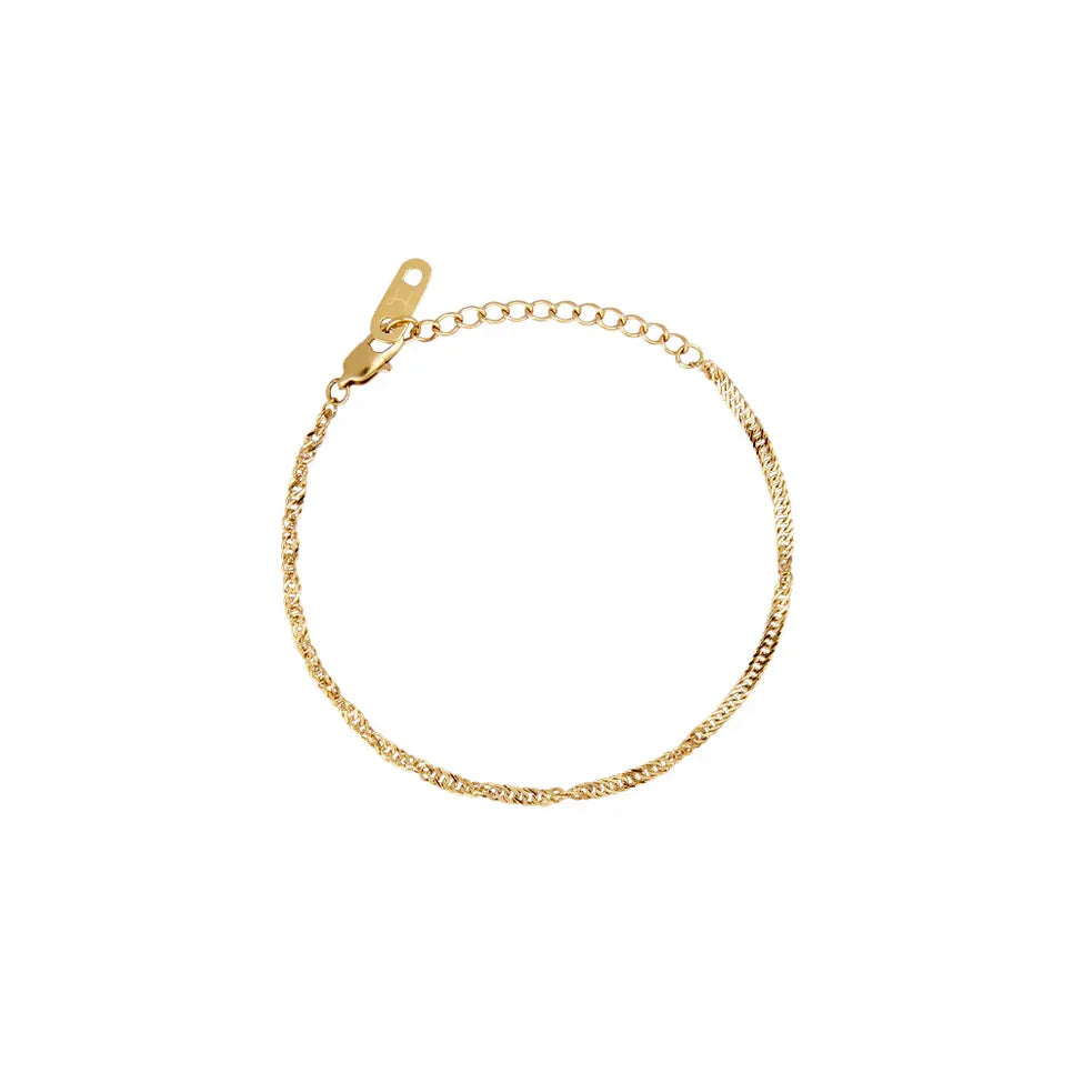 TWIRL BRACELET GOLD MEDIUM - MOCKBERG