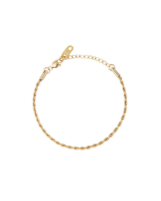 THIN ROPE BRACELET GOLD MEDIUM - MOCKBERG