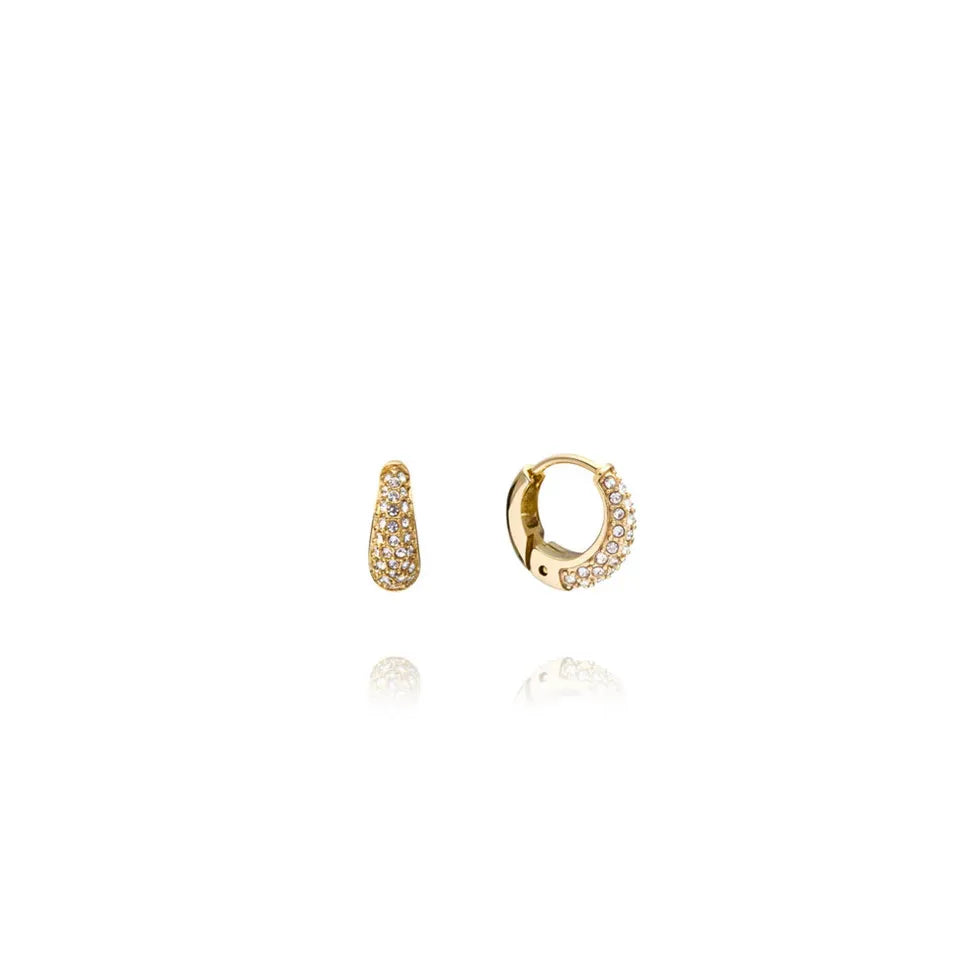 MOCKBERG PAVÈ PRECIOUS SMALL GULLFARGET HOOPS