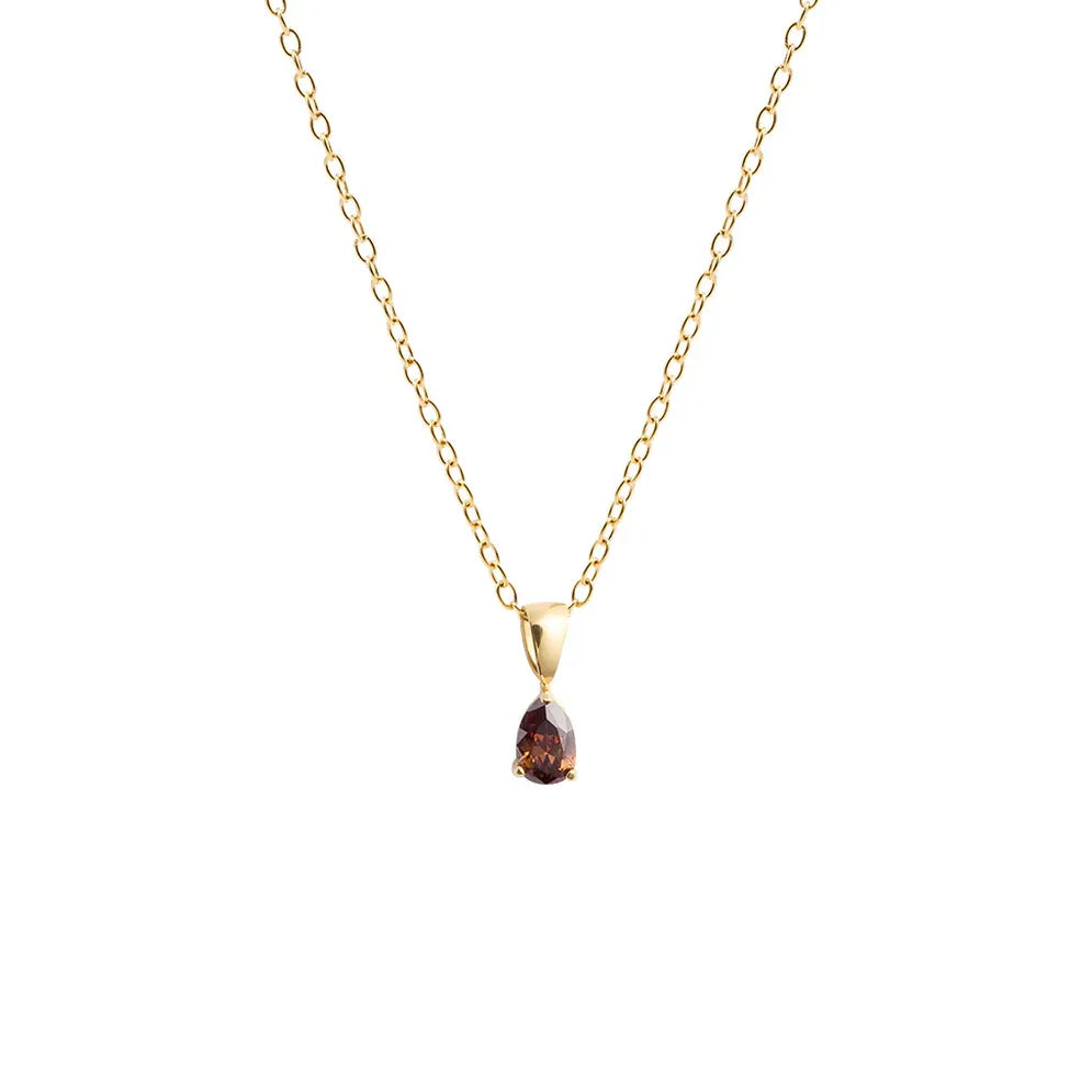 MOCKBERG BELLE GOLD NECKLACE - COFFEE