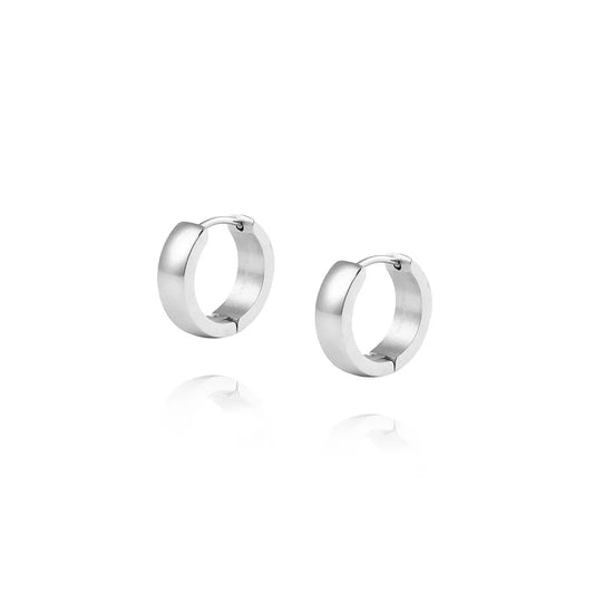 MOCKBERG CHUNKY SILVER HOOPS MEDIUM