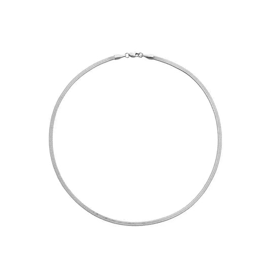 MOCKBERG THIN SNAKE NECKLACE SILVER
