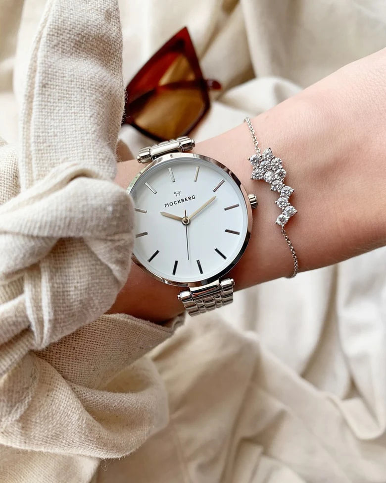 MOCKBERG ORIGINAL LINKS STÅL/HVIT