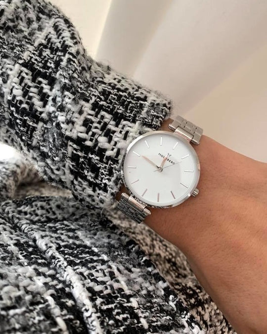 MOCKBERG ORIGINAL LINKS STÅL/HVIT