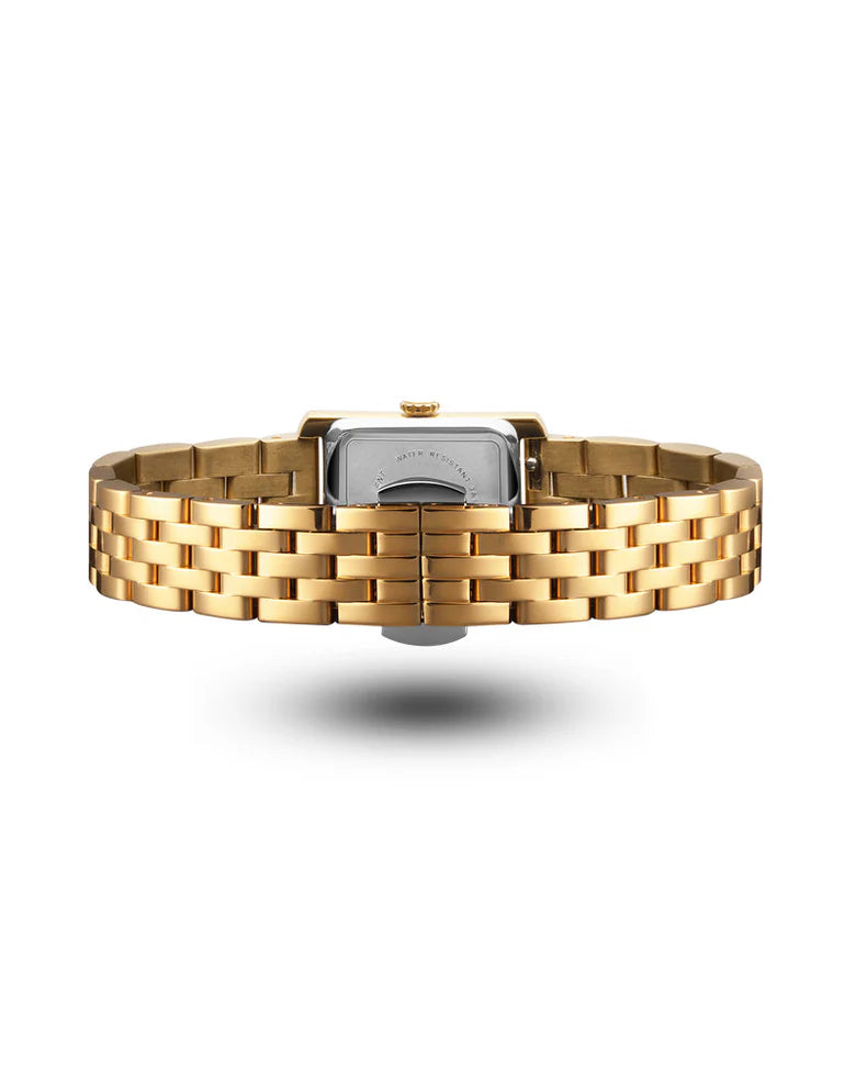 MOCKBERG TIMELESS GULLFARGET STÅL / HVIT SKIVE 18 MM