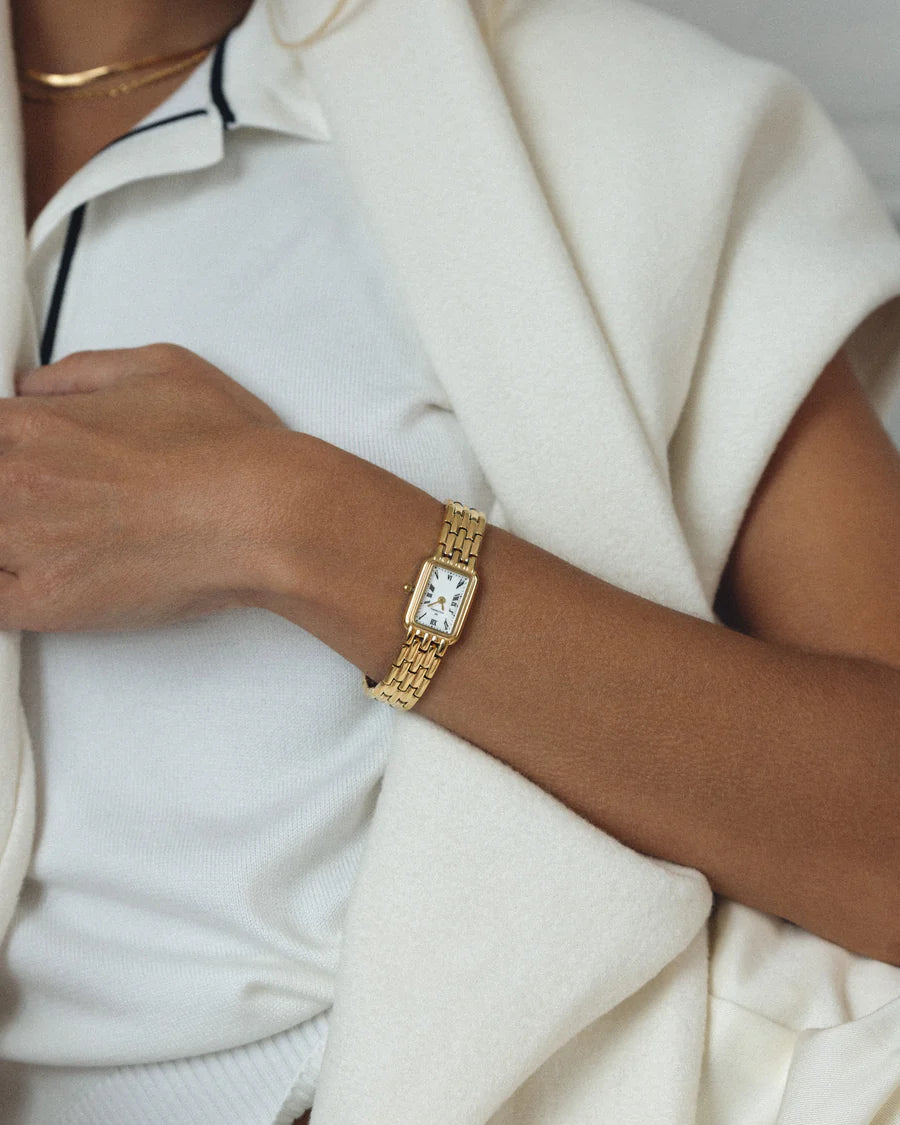 MOCKBERG RENAISSANCE GOLD/HVIT 17X29 MM