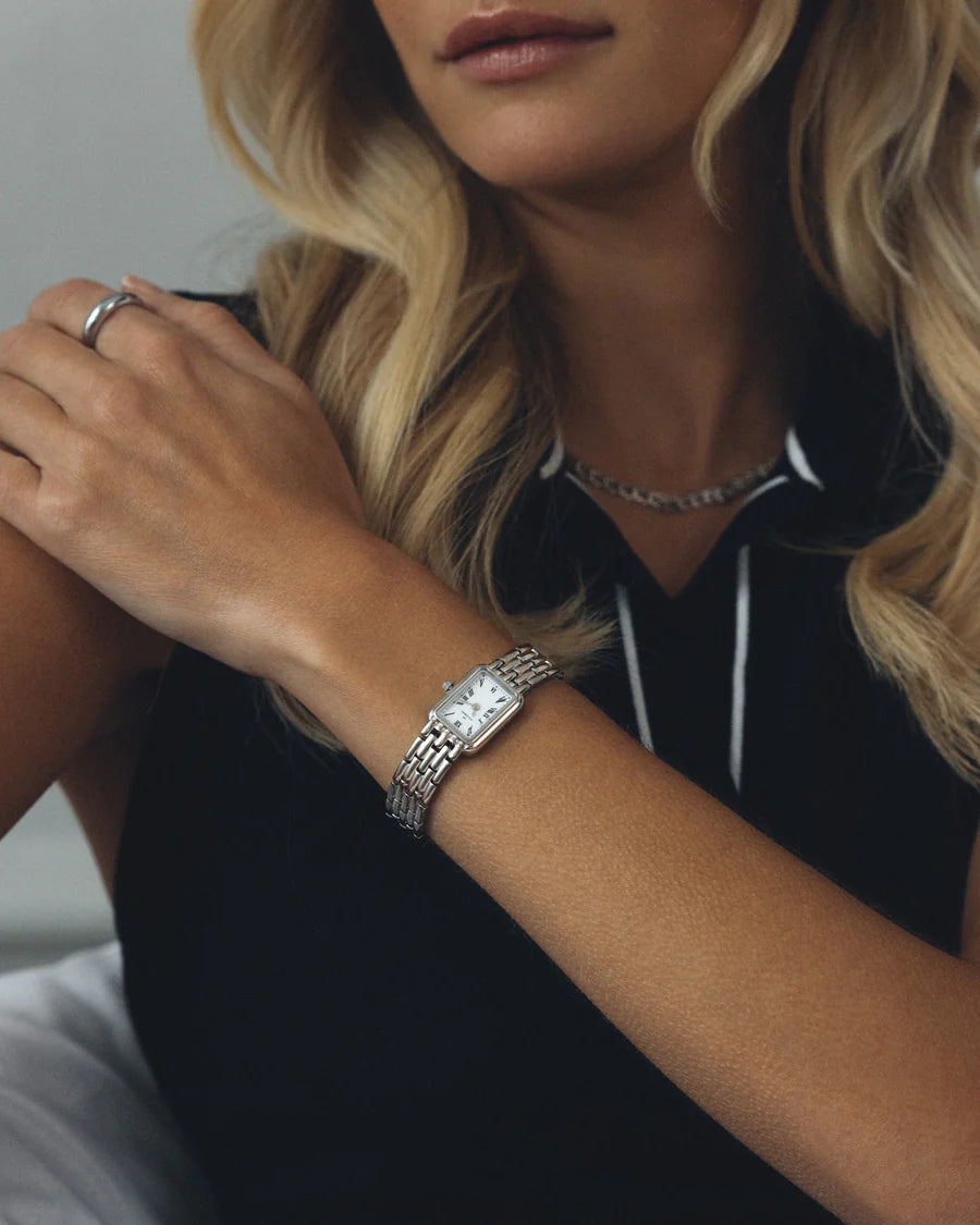 MOCKBERG RENAISSANCE SILVER/HVIT 17X29 MM