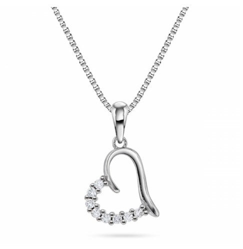 HJERTESMYKKE MED CUBIC ZIRKONIA