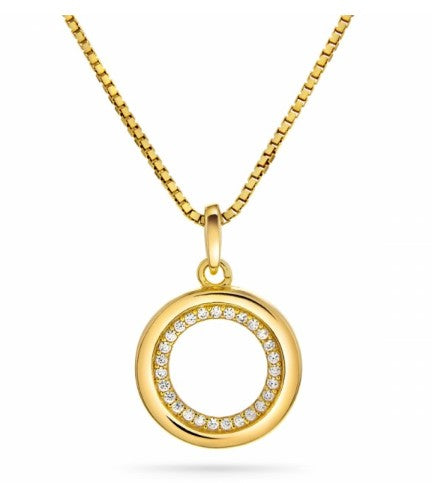 SMYKKE SIRKEL I FORGYLT SØLV