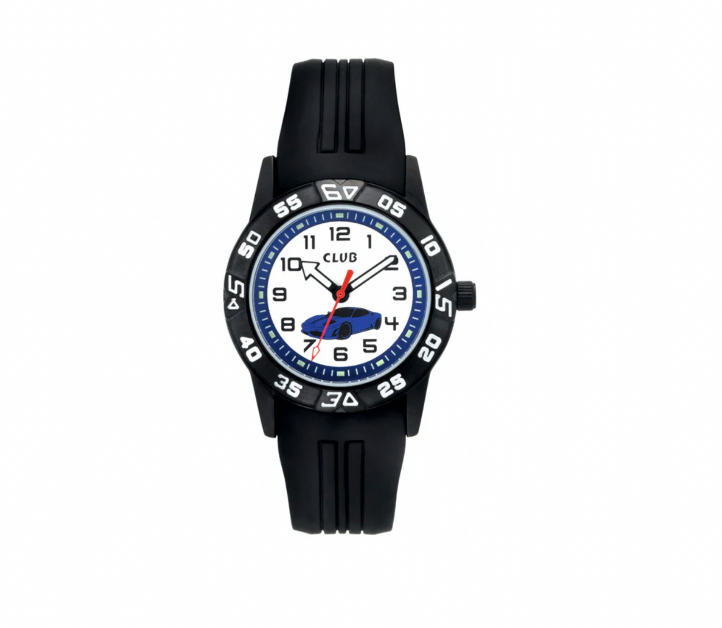 CLUB BARNEKLOKKE MED BIL 33 MM