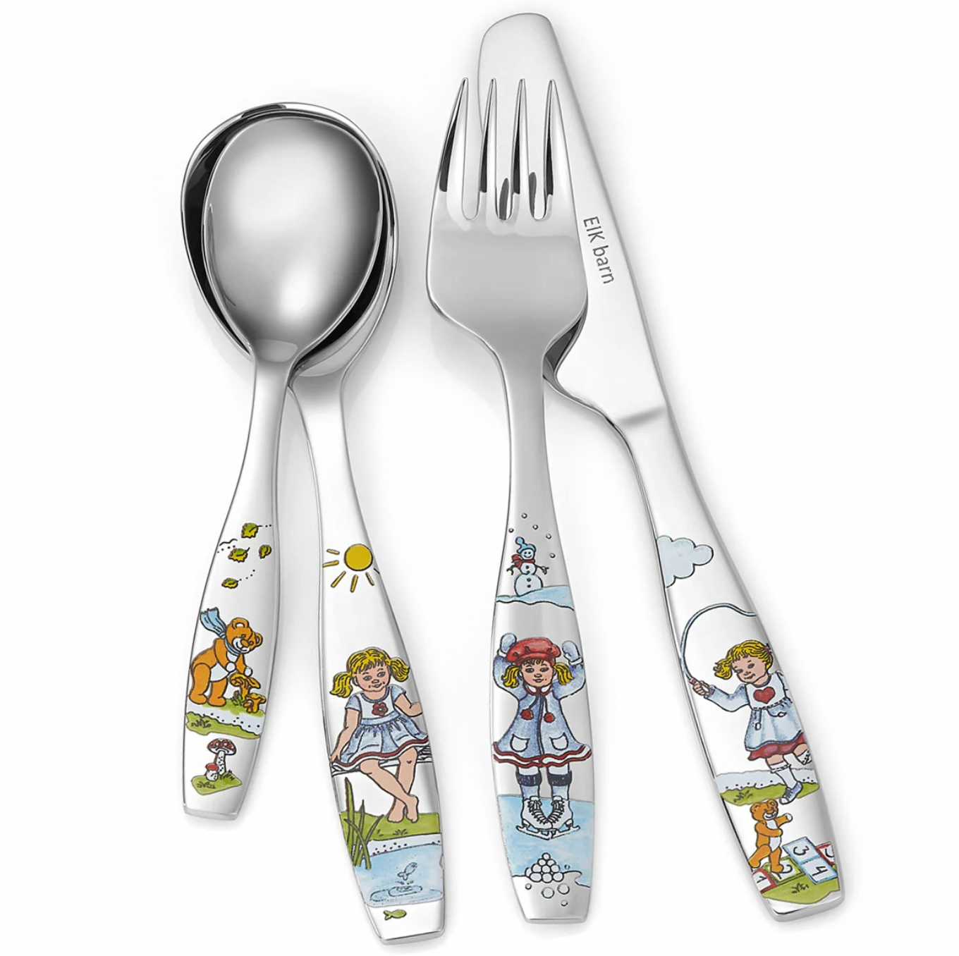 HJERTEVENN STÅLBESTIKK 4 DELER, PIKE