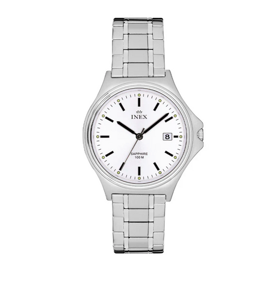 INEX HERREUR STÅL MED HVIT SKIVE 39 MM