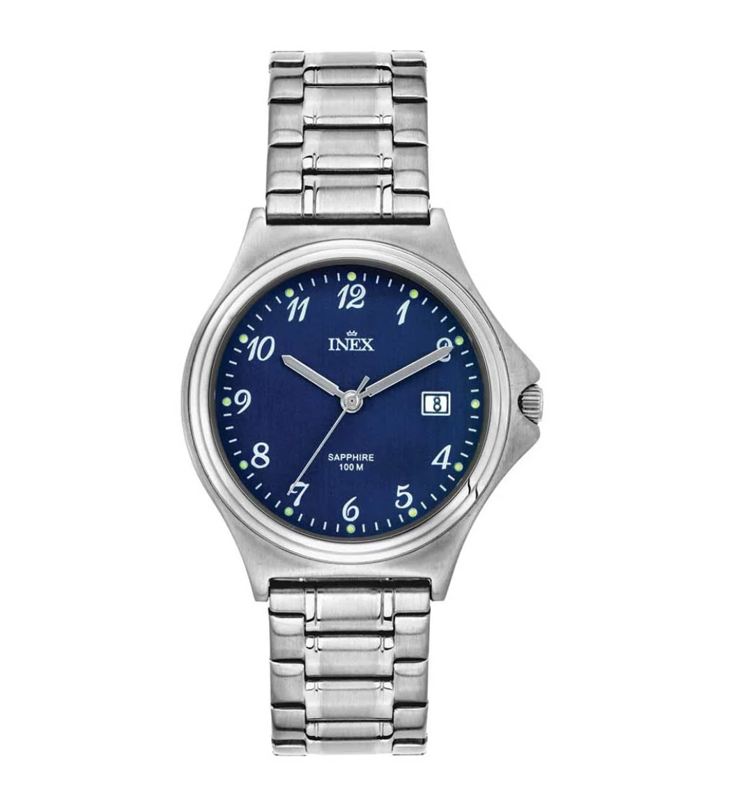 INEX HERREUR I STÅL MED BLÅ SKIVE 37 MM