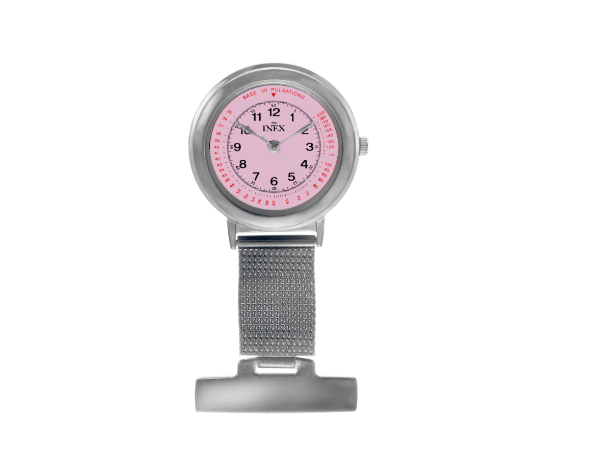 INEX SØSTERUR STÅL / ROSA 30 MM