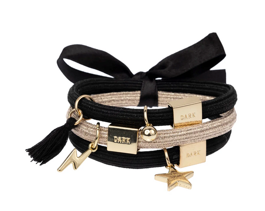 DARK DEPARTMENT HÅRSTIKK SORT / GULL