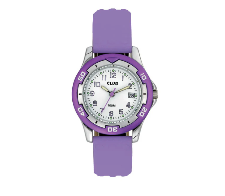 CLUB BARNEKLOKKE FIOLETT