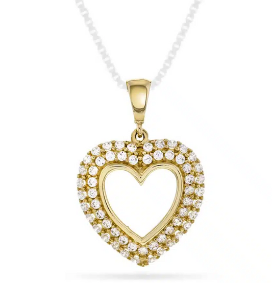 HJERTEANHENG I GULL MED ZIRKONIA