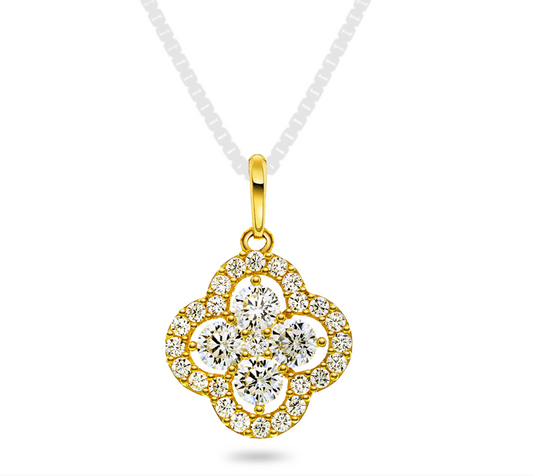 FIRKLØVER ANHENG I GULL