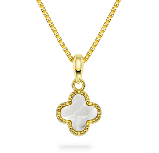 KLØVER ANHENG I FORGYLT SØLV