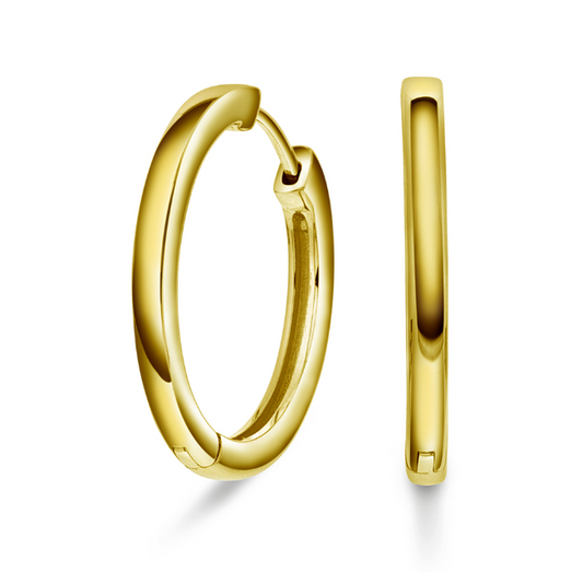 ØRERINGER I FORGYLT SØLV 20 MM