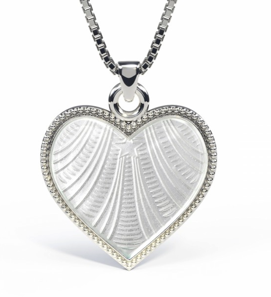 EMALJEHJERTE HVITT STOR