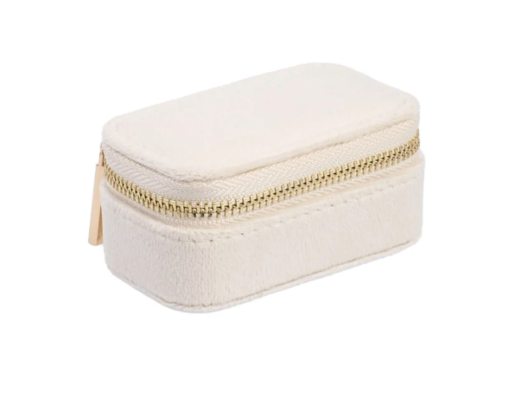 VELVET JEWELLERY BOX MICRO VANILLA