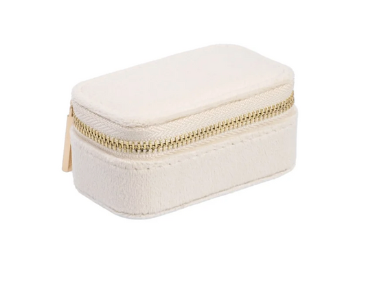 VELVET JEWELLERY BOX MICRO VANILLA