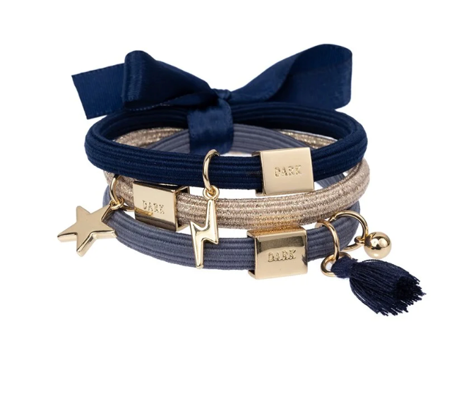 DARK DEPARTMENT HÅRSTRIKK BLÅ/GULL