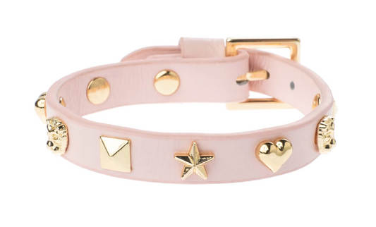 DARK DEPARTMENT SIGN STUD ARMBÅND ROSA