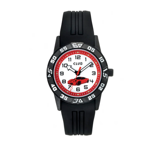 CLUB BARNEKLOKKE MED BIL RØD