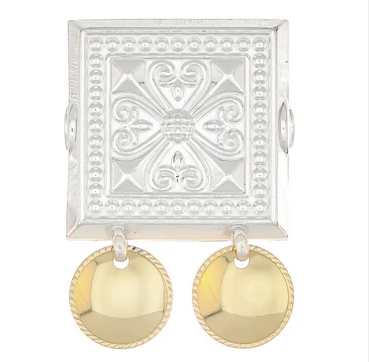 BELTESTØL GRAFFERBUNAD - HVIT / FORGYLY