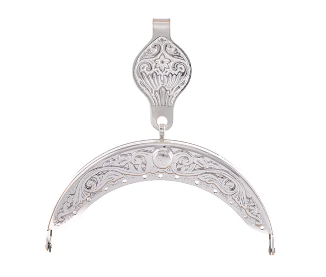 GRAFFERBUNAD VESKELÅS I HVIT SØLVPLETT