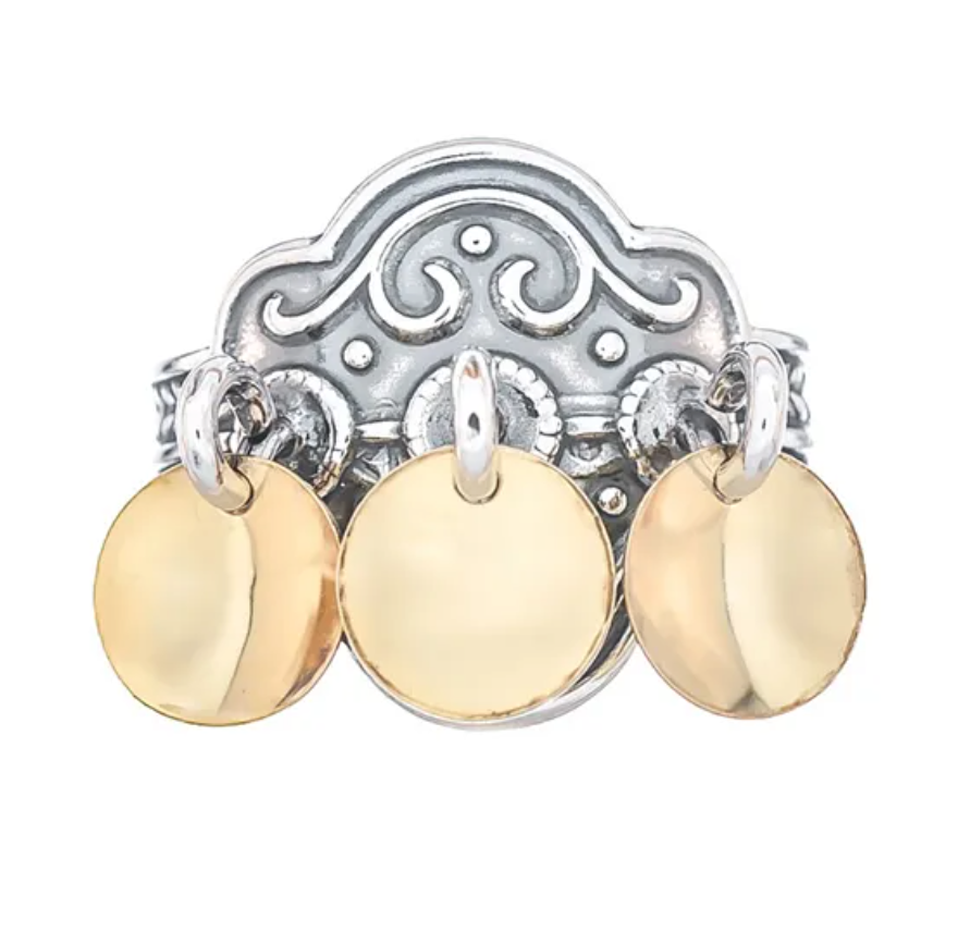 GRAFFERBUNAD RING i OKSIDERT/FORGYLT