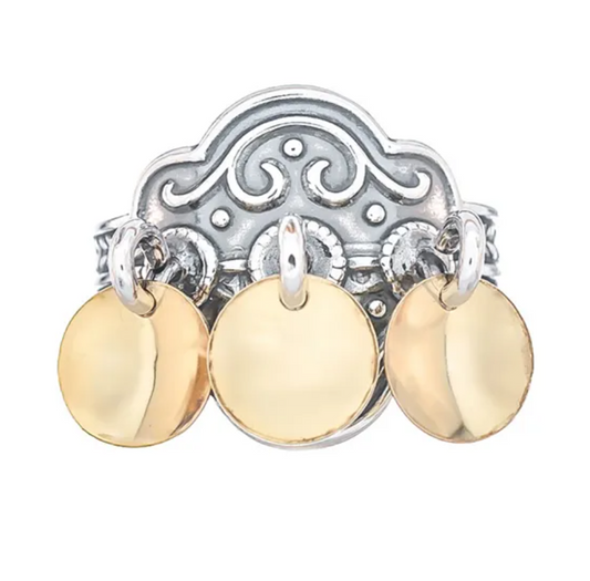 GRAFFERBUNAD RING i OKSIDERT/FORGYLT