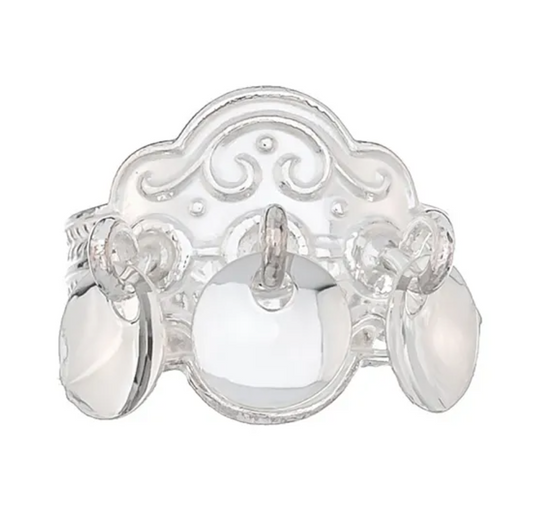 GRAFFERBUNAD RING I HVITT SØLV