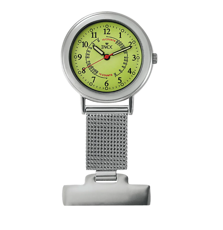 INEX SØSTERUR I STÅL MED GRØNN SKIVE