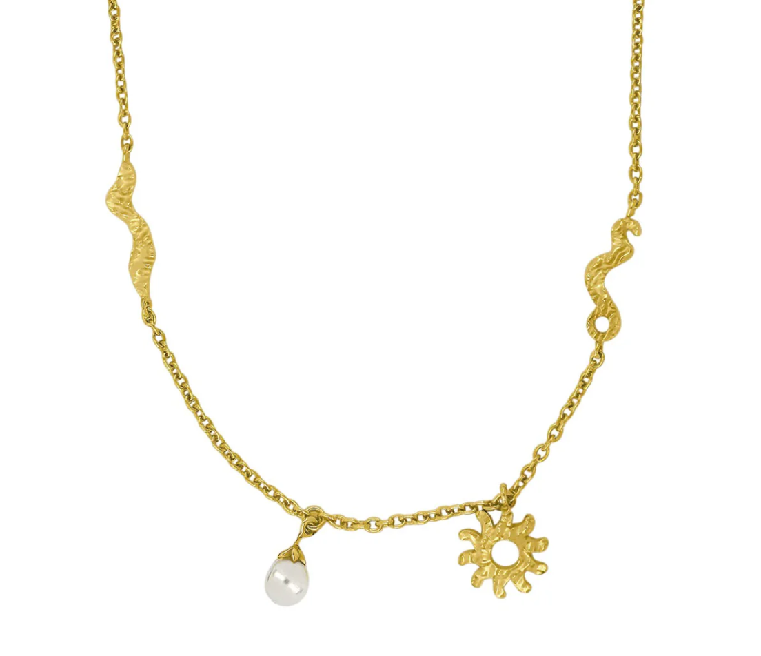 SPACE HALSKJEDE I FORGYLT SØLV