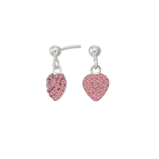 SØLVØREPYNT MED ROSA ZIRKONIA