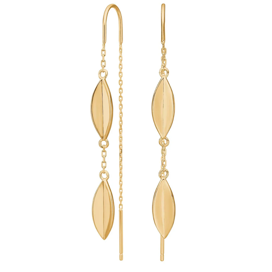 LEAVES52 ØREPYNT I FORGYLT SØLV