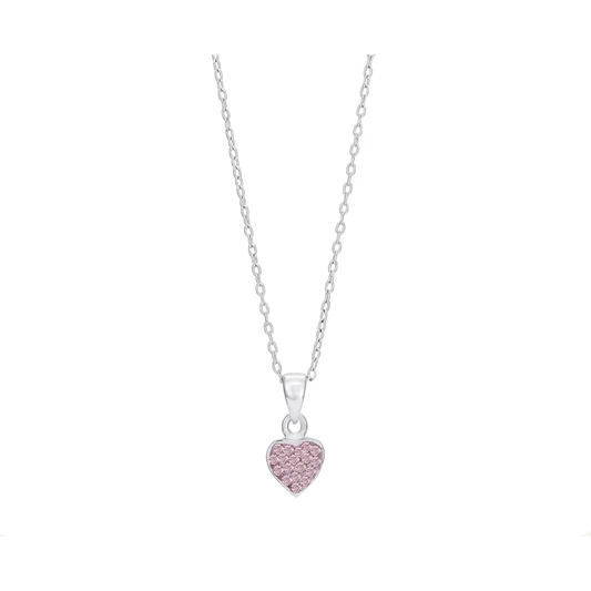 SØLVSMYKKE MED ROSA CUBIC ZIRKONIA