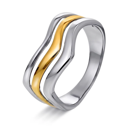 FUSION RING I TOFARGET SØLV