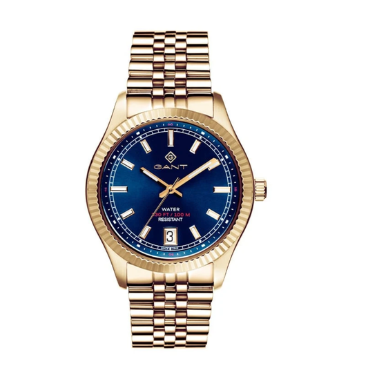GANT SUSSEX HERREKLOKKE I GULLFARGET STÅL 43.5 MM