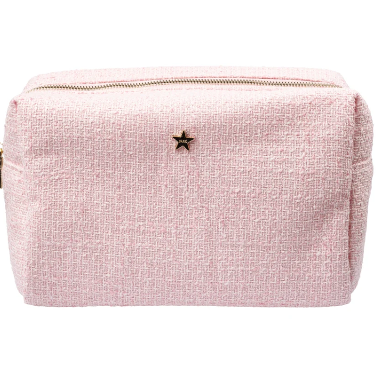 DARK DEPARTMENT - TWEED MAKE-UP POUCH COTTON CANDY LARGE