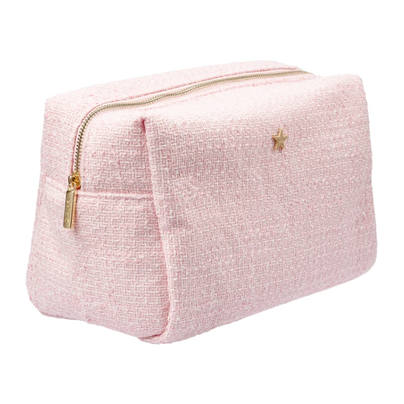 DARK DEPARTMENT - TWEED MAKE-UP POUCH COTTON CANDY LARGE