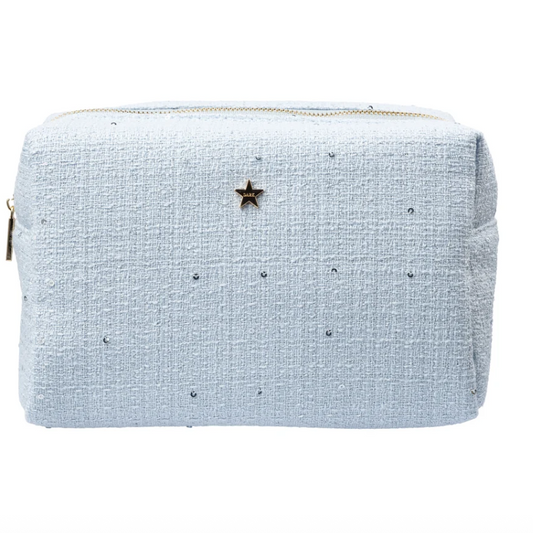 DARK DEPARTMENT - TWEED MAKE-UP BAG BABY BLUE LARGE