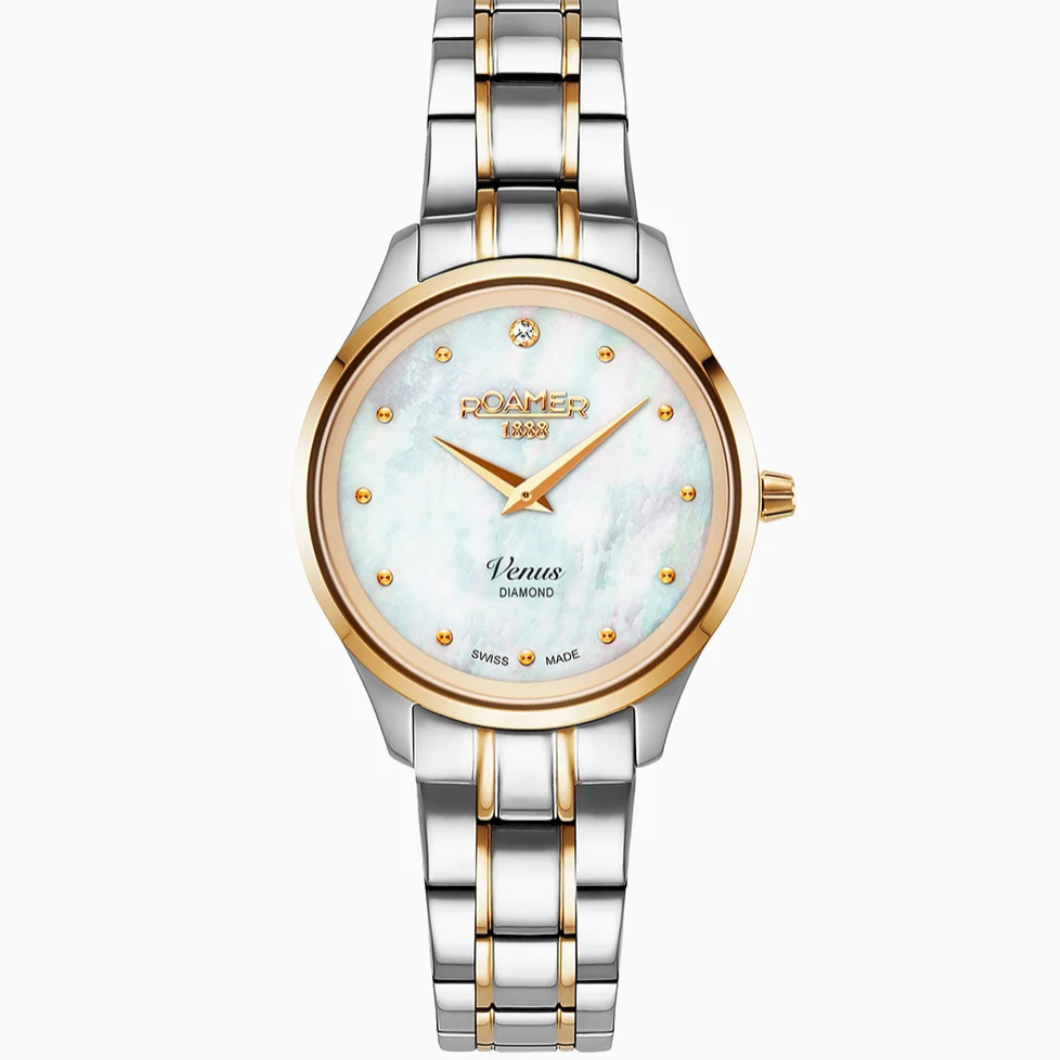 ROAMER DAMEKLOKKE MED DIAMANT -