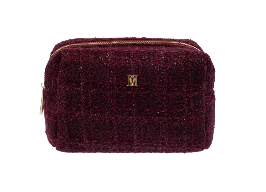 TWEED MAKE-UP POUCH SMALL BOREDEAUX