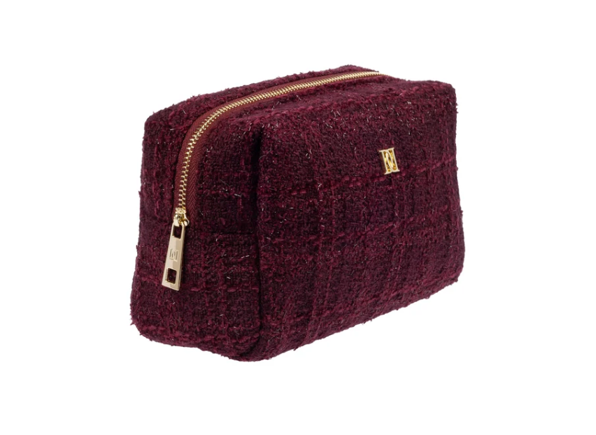 TWEED MAKE-UP POUCH SMALL BOREDEAUX