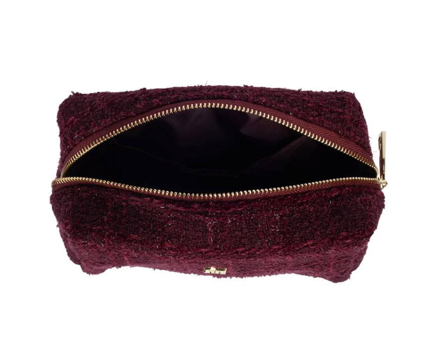 TWEED MAKE-UP POUCH SMALL BOREDEAUX
