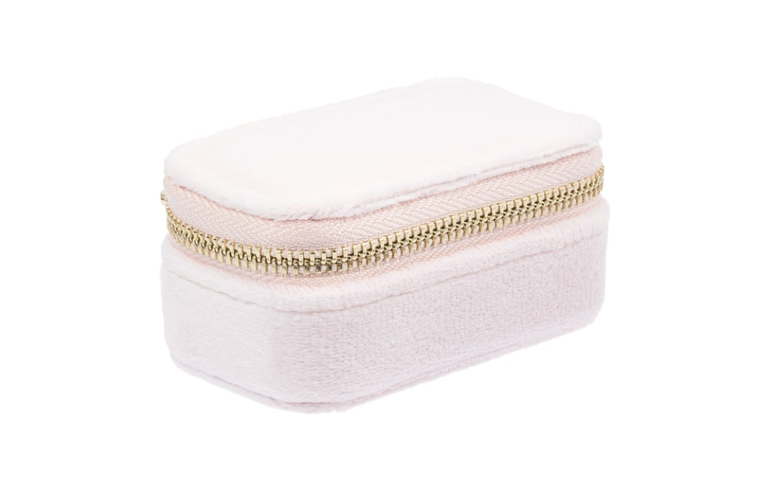 VELVET JEWELLERY BOX MICRO COTTON CANDY